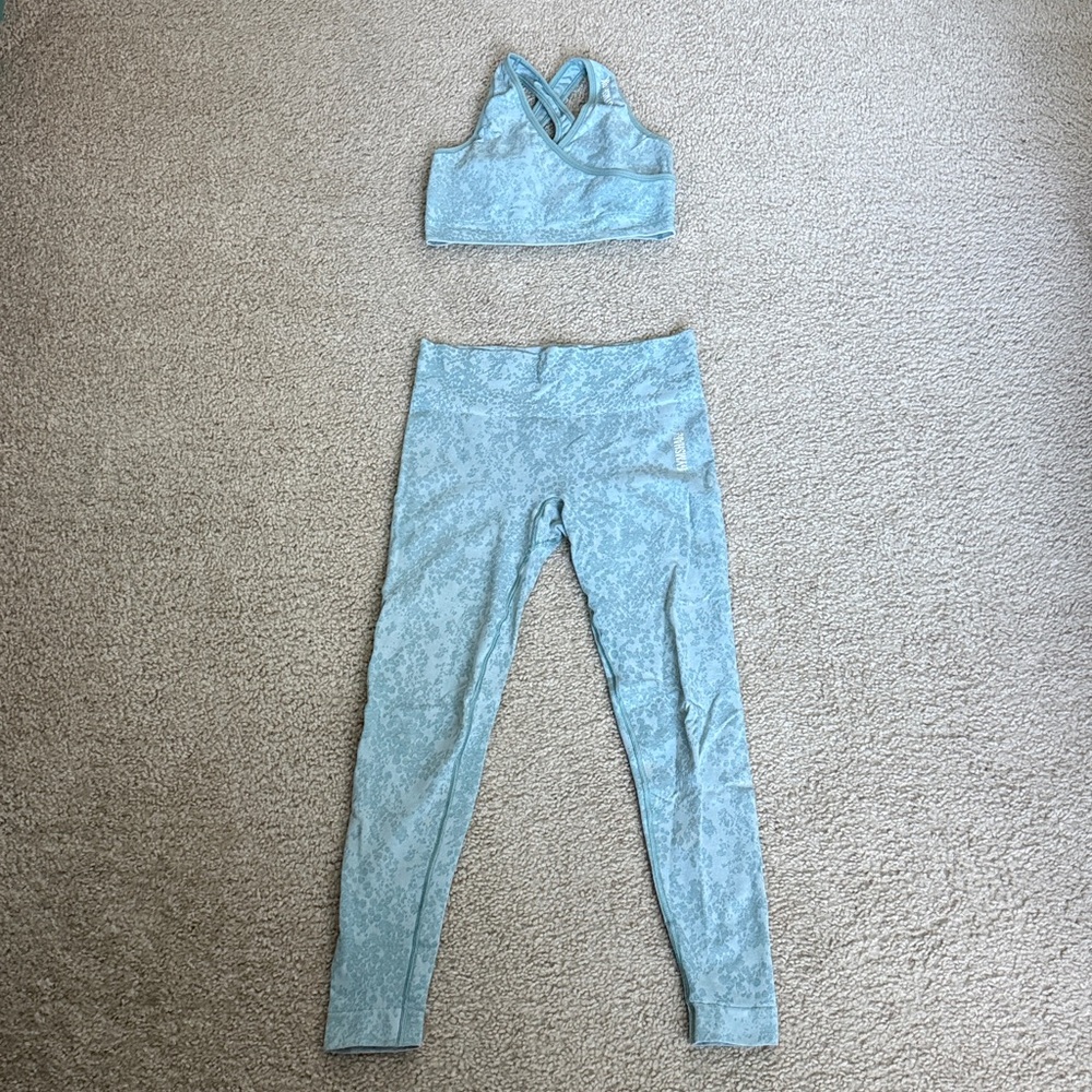Gymshark Women’s Gymshark Adapt Animal Seamless Leggings and Sports Bra set